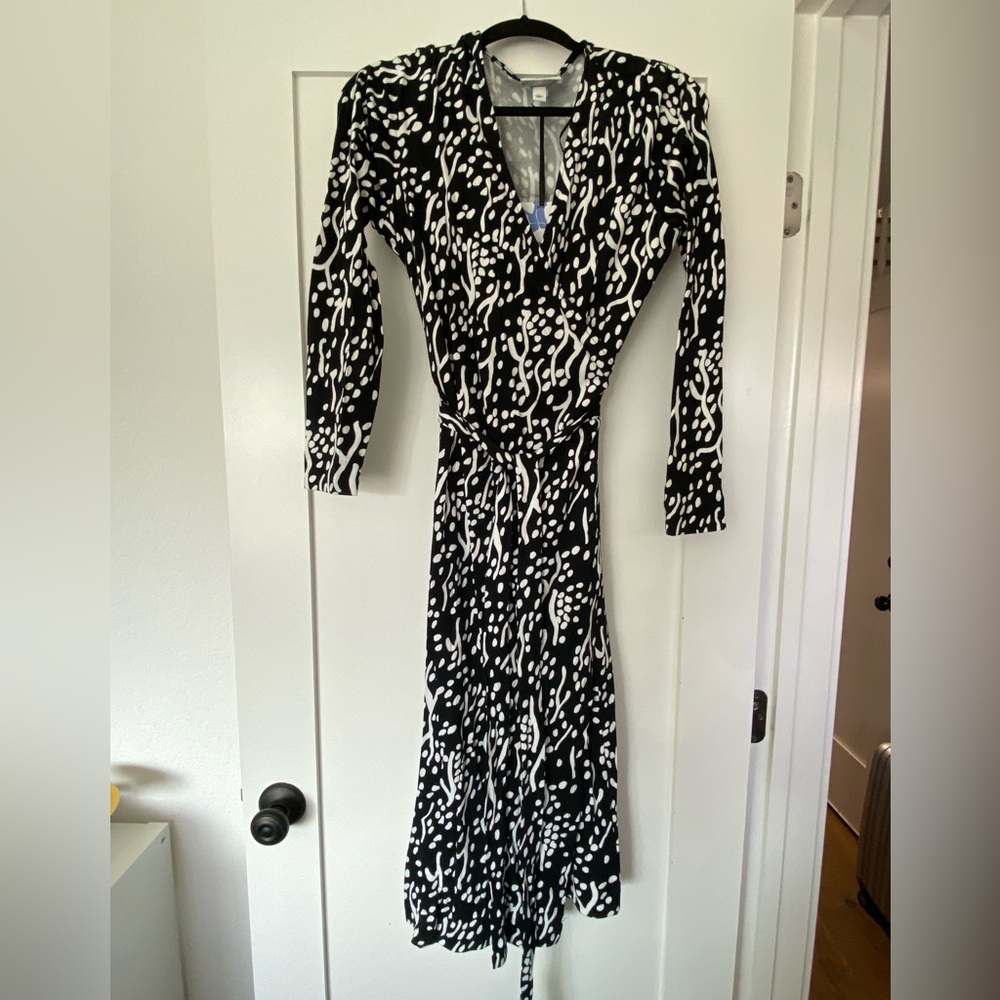 Diane Von Furstenberg x Target Black and White Wrap Dress